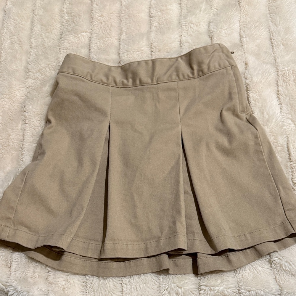 Khaki Tan Uniform Pleated Skirt 5 - Picture 6 of 6